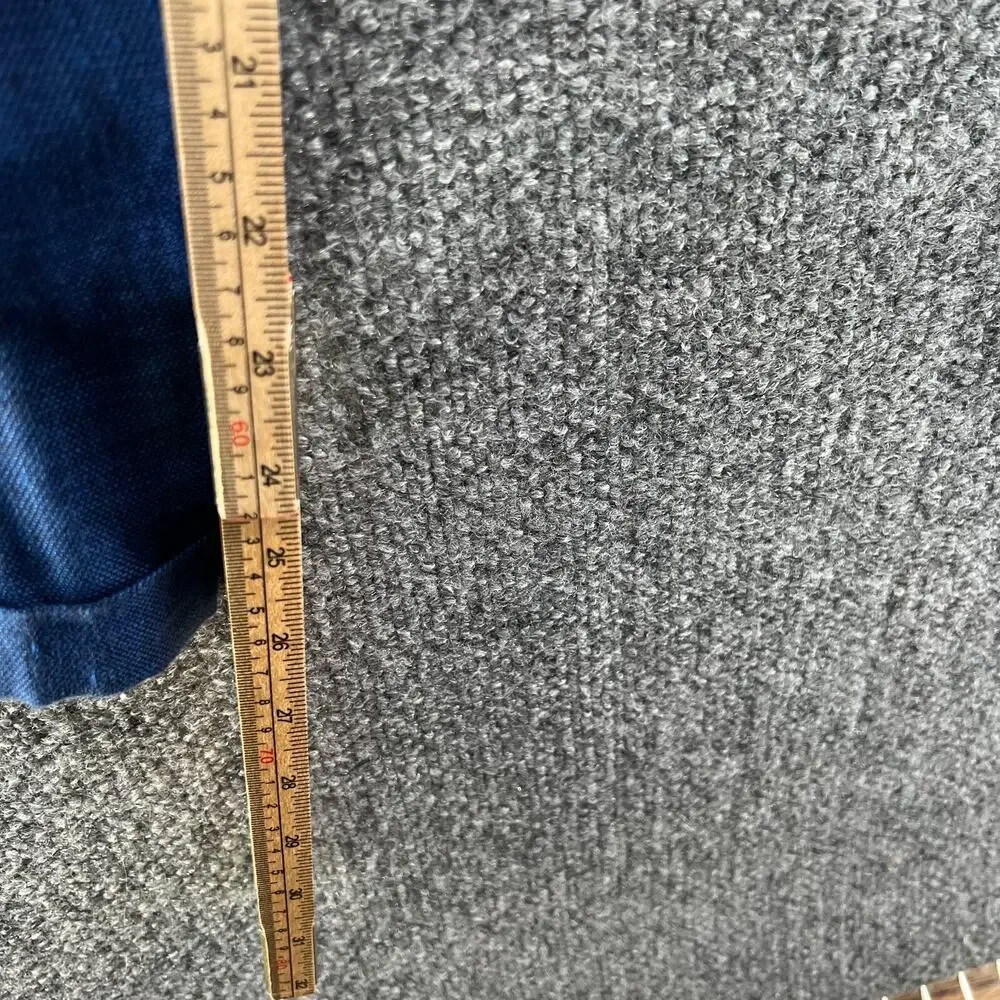 Zara Pants‎ Womens 4 Blue Linen Blend Tapered Cropped Trousers Cuffed Comfort